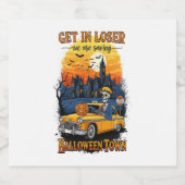 ヴィンテージハロウィーン映画 スパークリングワインラベル (シングルラベル)