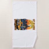 ヴィンテージハロウィーン映画 ビーチタオル (正面)