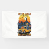 ヴィンテージハロウィーン映画 横断幕 (横)