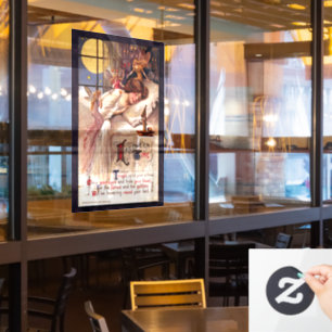 ヴィンテージハロウィーン時間妖精の国と眠る女の子 ウィンドウサイン