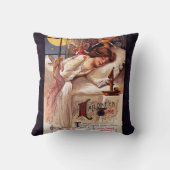 ヴィンテージハロウィーン時間妖精の国と眠る女の子 クッション (裏面)