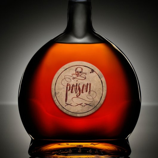 ヴィンテージハロウィーン毒ラベル ラウンドシール