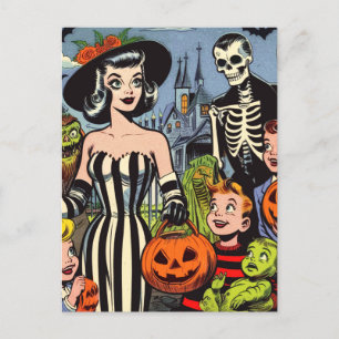 ヴィンテージハロウィーン漫画 ポストカード
