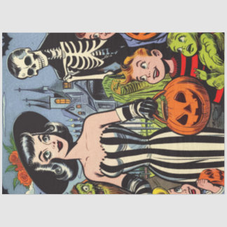 ヴィンテージハロウィーン漫画 薄葉紙