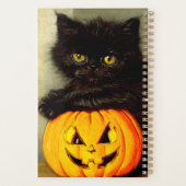 ヴィンテージハロウィーン猫とジャック・オランタン プランナー手帳 (裏面)