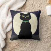 ヴィンテージハロウィーン猫枕 クッション (ブランケット)