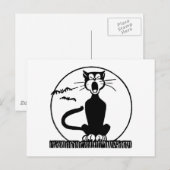 ヴィンテージハロウィーン猫 ポストカード (正面/裏面)