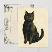 ヴィンテージハロウィーン猫 ポストカード (正面/裏面)