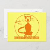 ヴィンテージハロウィーン猫 ポストカード (正面/裏面)