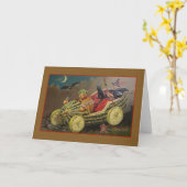 ヴィンテージハロウィーン用グリーティングカード カード (黄色い花)