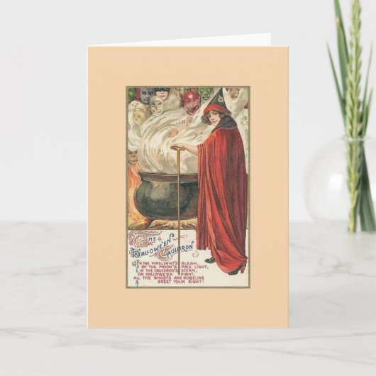 ヴィンテージハロウィーン用グリーティングカード カード (正面)