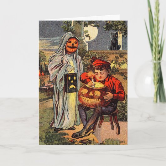 ヴィンテージハロウィーン用グリーティングカード カード (正面)