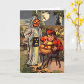 ヴィンテージハロウィーン用グリーティングカード カード (黄色い花)