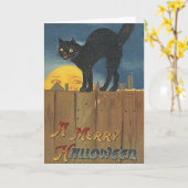 ヴィンテージハロウィーン用グリーティングカード カード (黄色い花)