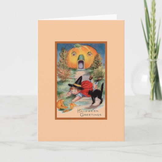 ヴィンテージハロウィーン用グリーティングカード カード (正面)