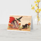 ヴィンテージハロウィーン用グリーティングカード カード (黄色い花)