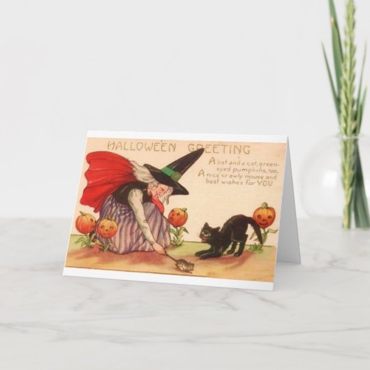 ヴィンテージハロウィーン用グリーティングカード カード (正面)