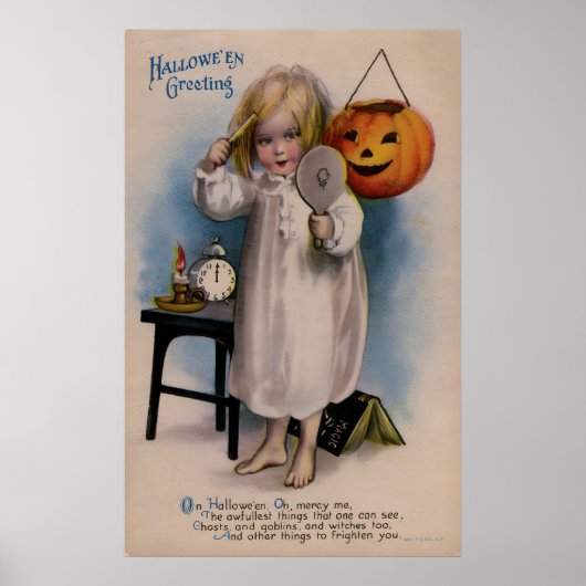 ヴィンテージハロウィーン用グリーティングカード ポスター (正面)
