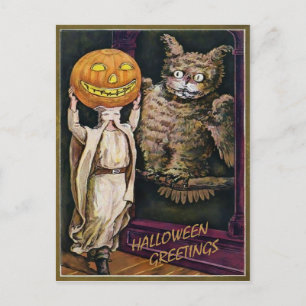 ヴィンテージハロウィーン用挨拶はがき ポストカード