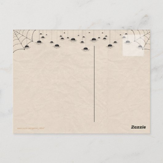 ヴィンテージハロウィーン用挨拶はがき ポストカード (裏面)