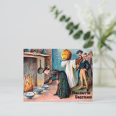 ヴィンテージハロウィーン用挨拶はがき ポストカード (スタンド正面)