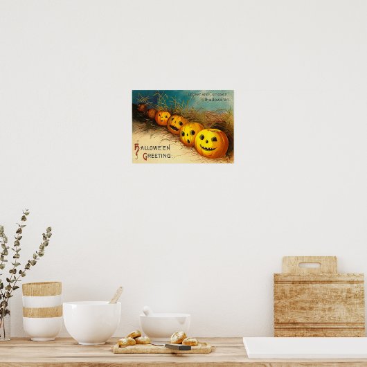 ヴィンテージハロウィーン用挨拶ポスター ポスター (キッチン)
