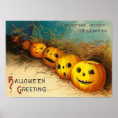 ヴィンテージハロウィーン用挨拶ポスター ポスター (正面)