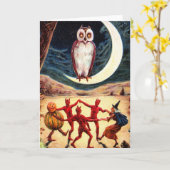 ヴィンテージハロウィーン用挨拶/ノートカード カード (黄色い花)