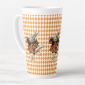 ヴィンテージハロウィーン白うさぎアリスinワンダーランド カフェラテマグ (左アングル)