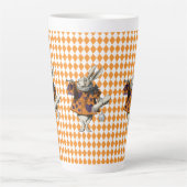 ヴィンテージハロウィーン白うさぎアリスinワンダーランド カフェラテマグ (正面)