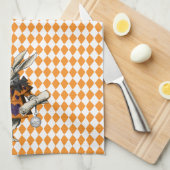 ヴィンテージハロウィーン白うさぎアリスinワンダーランド キッチンタオル (四つ折り)