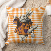 ヴィンテージハロウィーン白うさぎアリスinワンダーランド クッション (ブランケット)