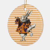 ヴィンテージハロウィーン白うさぎアリスinワンダーランド セラミックオーナメント (左)