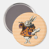 ヴィンテージハロウィーン白うさぎアリスinワンダーランド マグネット (正面/裏面)