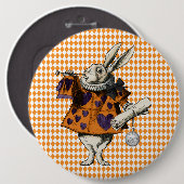 ヴィンテージハロウィーン白うさぎアリスinワンダーランド 缶バッジ (正面&裏面)