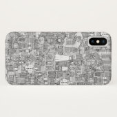 ヴィンテージハロウィーン白黒 Case-Mate iPhoneケース (裏面(横))