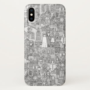 ヴィンテージハロウィーン白黒 iPhone X ケース