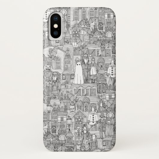 ヴィンテージハロウィーン白黒 Case-Mate iPhoneケース (裏面)