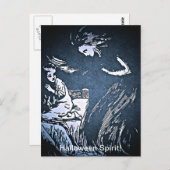 ヴィンテージハロウィーン精神はがき ポストカード (正面/裏面)