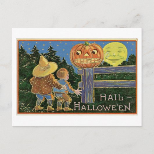 ヴィンテージハロウィーン葉書 ポストカード (正面)