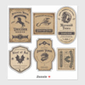 ヴィンテージハロウィーン薬用の魔女ポションラベル シール (シート)