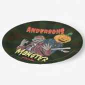 ヴィンテージハロウィーン衣装テーマ誕生日パーティー ペーパープレート (アングル)