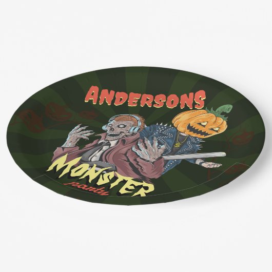 ヴィンテージハロウィーン衣装テーマ誕生日パーティー ペーパープレート (アングル)