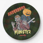ヴィンテージハロウィーン衣装テーマ誕生日パーティー ペーパープレート (正面)