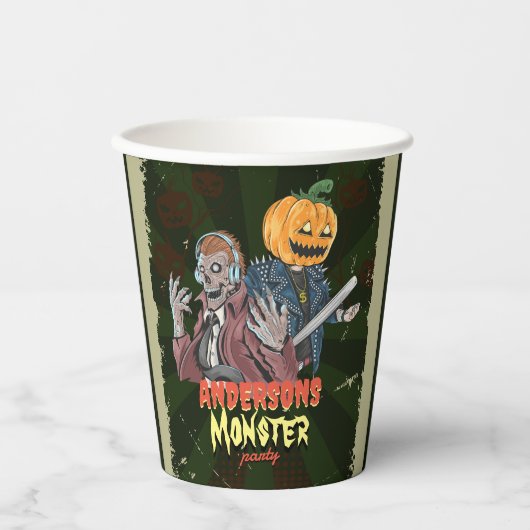 ヴィンテージハロウィーン衣装テーマ誕生日パーティー 紙コップ (正面)