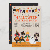 ヴィンテージハロウィーン衣装パーティの招待状 招待状 (正面/裏面)