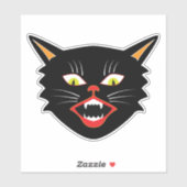 ヴィンテージハロウィーン装飾ブラックキャットIII シール (シート)