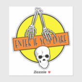 ヴィンテージハロウィーン装飾骨格とスカル シール (シート)