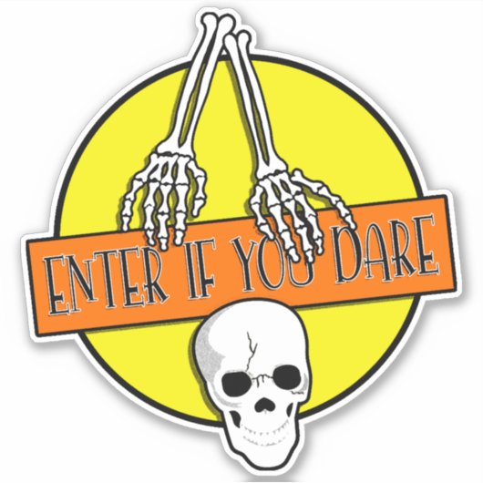 ヴィンテージハロウィーン装飾骨格とスカル シール (正面)