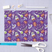 ヴィンテージハロウィーン要素パターンティッシュペーパー 薄葉紙 (クラフト)